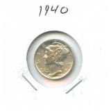 1940 Mercury Silver Dime