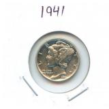 1941 Mercury Silver Dime