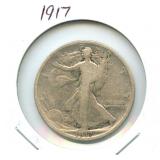 1917 Walking Liberty Silver Half Dollar