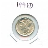 1941-D Mercury Silver Dime