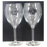 * 2 Wine Glasses