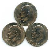 (3) 1978-D Eisenhower Dollar Coins