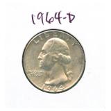 1964-D Washington Silver Quarter