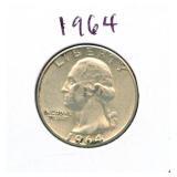 1964 Washington Silver Quarter
