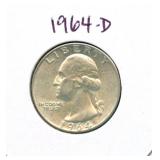1964-D Washington Silver Quarter