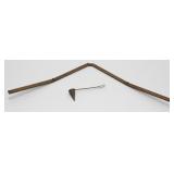 Antique 2-ft Folding Ruler and Small Candle