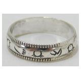 Vintage Sterling Silver Navajo Band Ring - 3.47