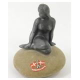 * Danish Maiden on Rock - Souvenir Piece. Molded