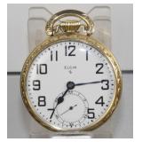 Elgin Gold-Filled Pocket Watch Model 20, 16s,