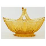 * Vintage Fenton Art Glass Basket: Daisy and