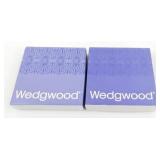Pair of Wedgwood Kutani Crane Silver Trays in