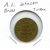 A&C Johnson Brass Token