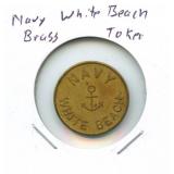 Navy White Beach Token