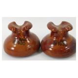 * 2 Vintage Electrical Insulator LAPP 1930 Pole