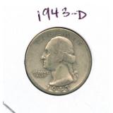1943-D Washington Silver Quarter