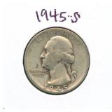 1945-S Washington Silver Quarter