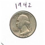 1942 Washington Silver Quarter