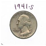 1941-S Washington Silver Quarter