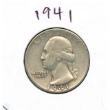 1941 Washington Silver Quarter
