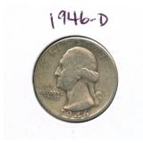 1946-D Washington Silver Quarter