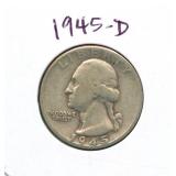1945-D Washington Silver Quarter
