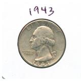 1943 Washington Silver Quarter
