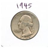 1945 Washington Silver Quarter