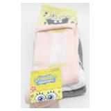 New 3 Pack of Women's Sponge Bob Crew Socks -