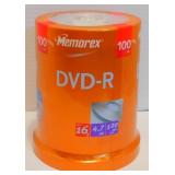 100 New DVD-R Disks