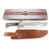 Timber Rattler Large Bowie Knife in Box - TR65,
