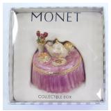Monet Tea Party Enamel Trinket Box in Package