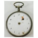 Antique Verge Fusse Solid Silver Pocket Watch for