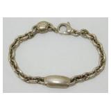 Vintage Sterling Silver Menï¿½s Bracelet - 40g
