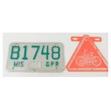 Old Wisconsin Motorcycle License Plate - 1994 Era