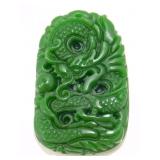 Carved Green Jade Tribal Necklace, Piece - Great