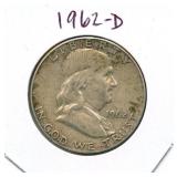 1962-D Franklin Silver Half Dollar