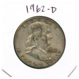 1961-D Franklin Silver Half Dollar