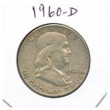 1960-D Franklin Silver Half Dollar