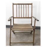 * Antique Wood Folding Chair