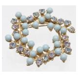 Vintage Rhinestone Brooch Pin