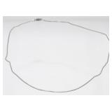 Vintage Sterling Silver Box Chain Necklace -