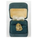 14 Kt Gold Pendant Charm, Slot Machine, 0.85