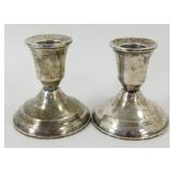Weighted Sterling Sliver Candle Holders - 293
