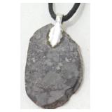 Vintage Maligano Jasper Stone Necklace on Cord -