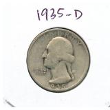 1935-D Washington Silver Quarter