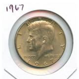 1967 Kennedy Silver Half Dollar - 40% Silver