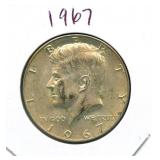 1967 Kennedy Silver Half Dollar - 40% Silver