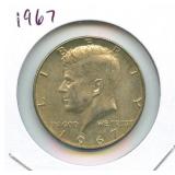 1967 Kennedy Silver Half Dollar - 40% Silver