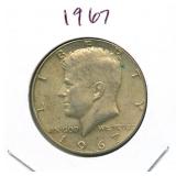 1967 Kennedy Silver Half Dollar - 40% Silver
