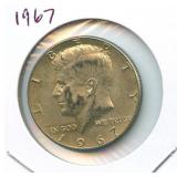 1967 Kennedy Silver Half Dollar - 40% Silver